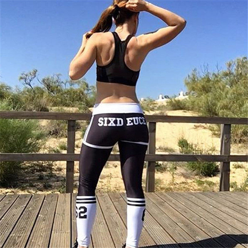 workout leggings women Letter Print Leggings Tights